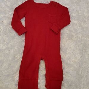 3 month Planet Cotton red onsie boys